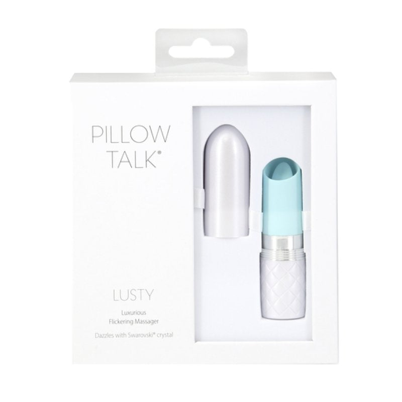 Pillow Talk LUSTY Swarovski Lipstick Vibrator Teal