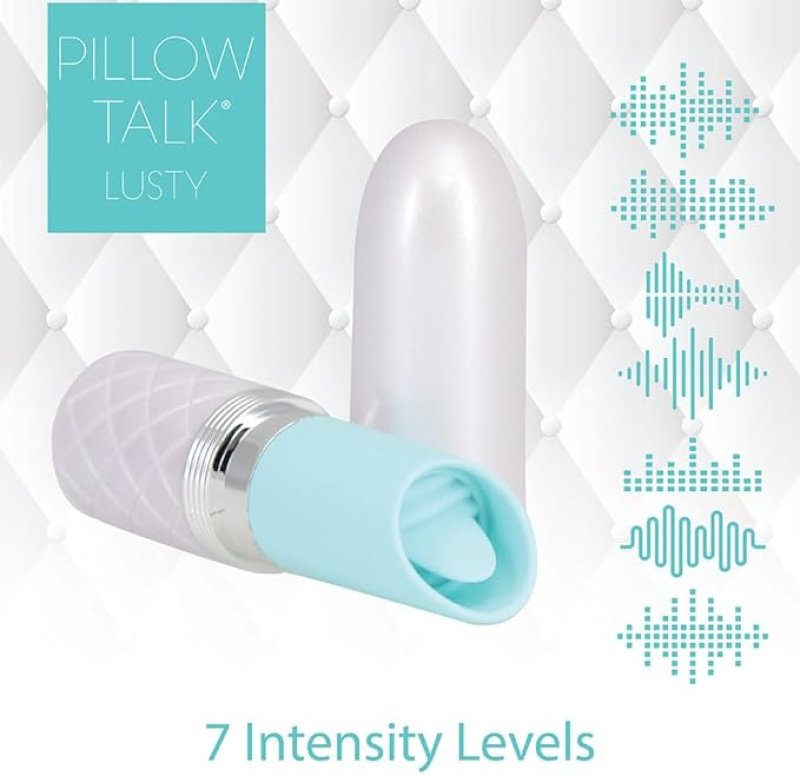 Pillow Talk LUSTY Swarovski Lipstick Vibrator Teal
