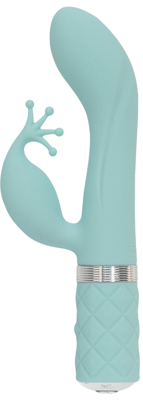 Pillow Talk KINKY Swarovski Multi-Tip Vibrator Teal Blue