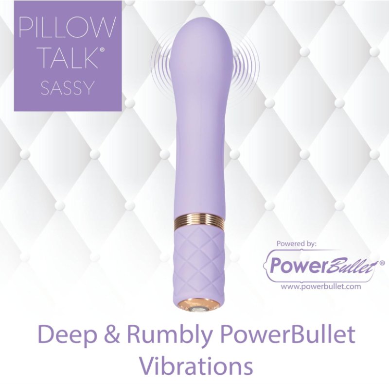 Pillow Talk SASSY Swarovski G-Spot Vibrator Kit Purple