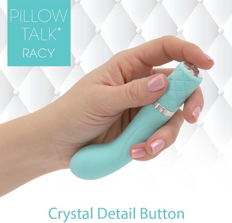 Pillow Talk RACY Swarovski Mini G-Spot Vibrator Teal Blue