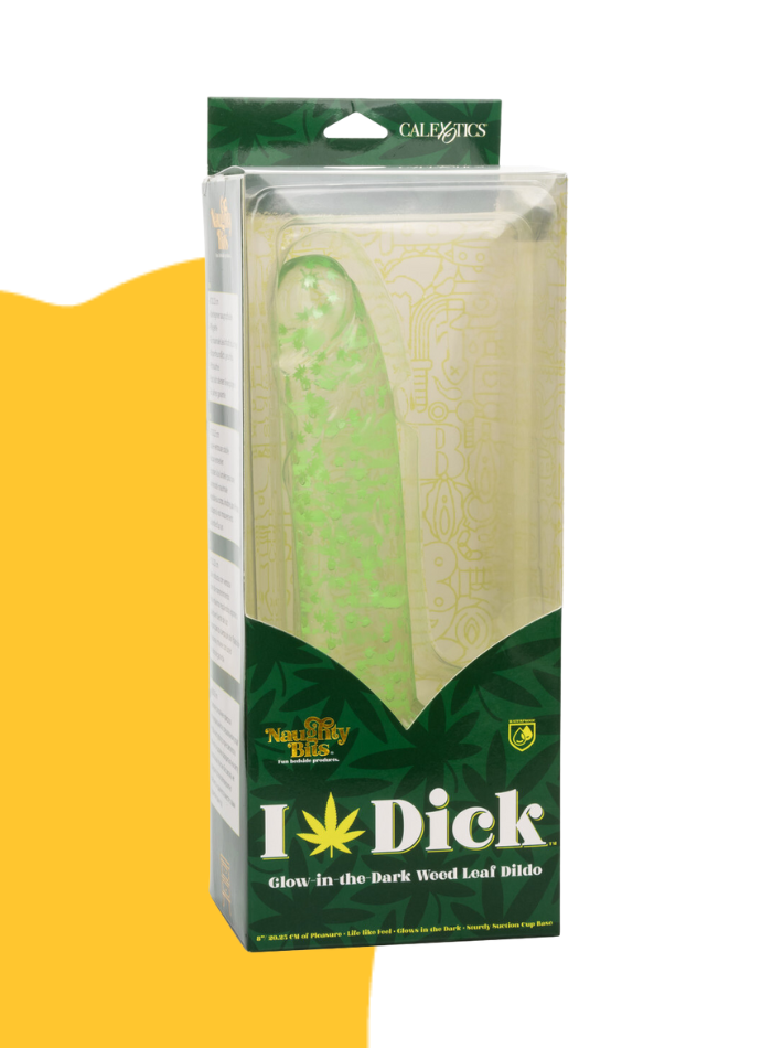Naughty Bits I LEAF DICK Glow-In-The-Dark WEED LEAF DILDO