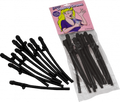 Dicky Sipping Straws 10 Pack – Black Novelty Party Straws