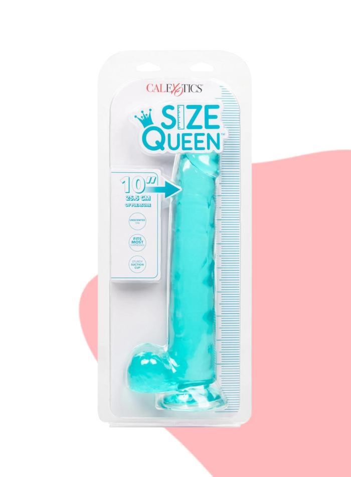 Calexotics SIZE QUEEN Flexible Dildo with Suction Cup and Balls