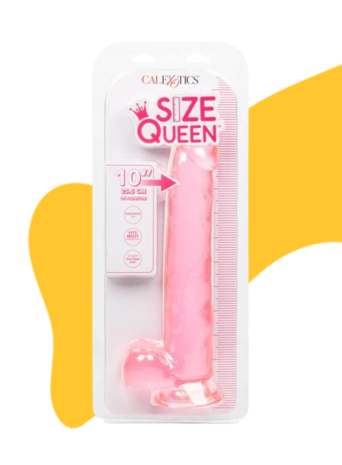 Calexotics SIZE QUEEN Flexible Dildo with Suction Cup and Balls