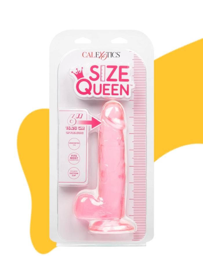 Calexotics SIZE QUEEN Flexible Dildo with Suction Cup and Balls
