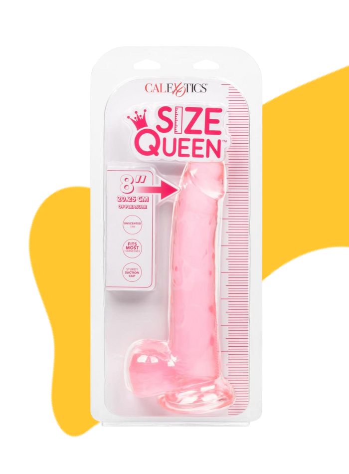 Calexotics SIZE QUEEN Flexible Dildo with Suction Cup and Balls