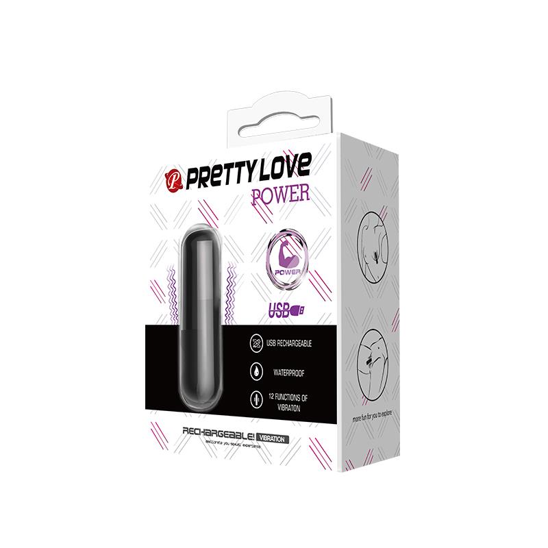 Pretty Love Power BLACK Mini Bullet Vibrator