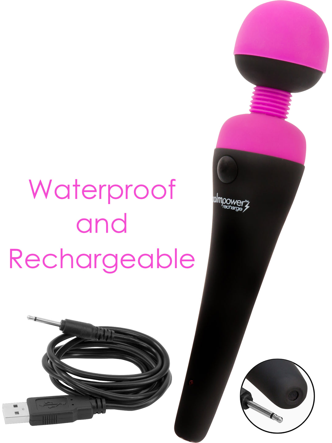 BMS Factory PALMPOWER RECHARGE waterproof vibrating body wand massager