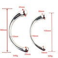 JOYGASMS Pure Solid Stainless Steel G Spot and P Spot Wand 9 inch Curved Double Ended Dildo