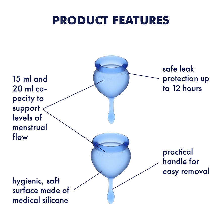 Satisfyer FEEL GOOD silicone menstrual cups (2 pack)