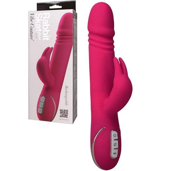 Vibe Couture SKATER thrusting rabbit vibrator Pink