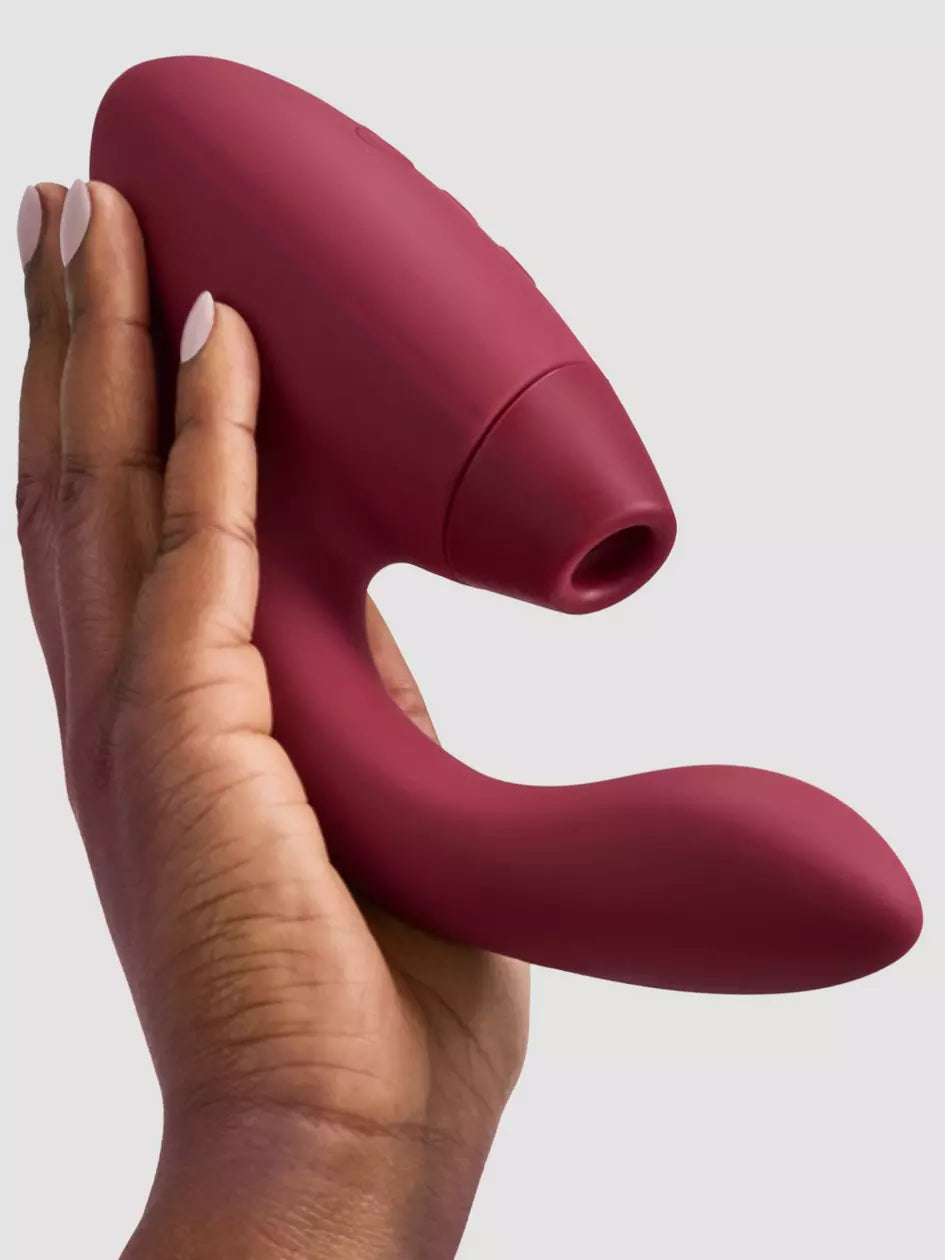 Womanizer DUO Two 8 inch G-Spot Rabbit Vibrator with Pleasure Air Clitoral Suction Stimulator